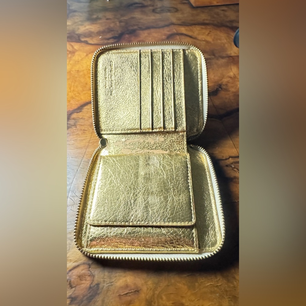 Comme de garçons Metallic Leather Wallet - Picture 2 of 16